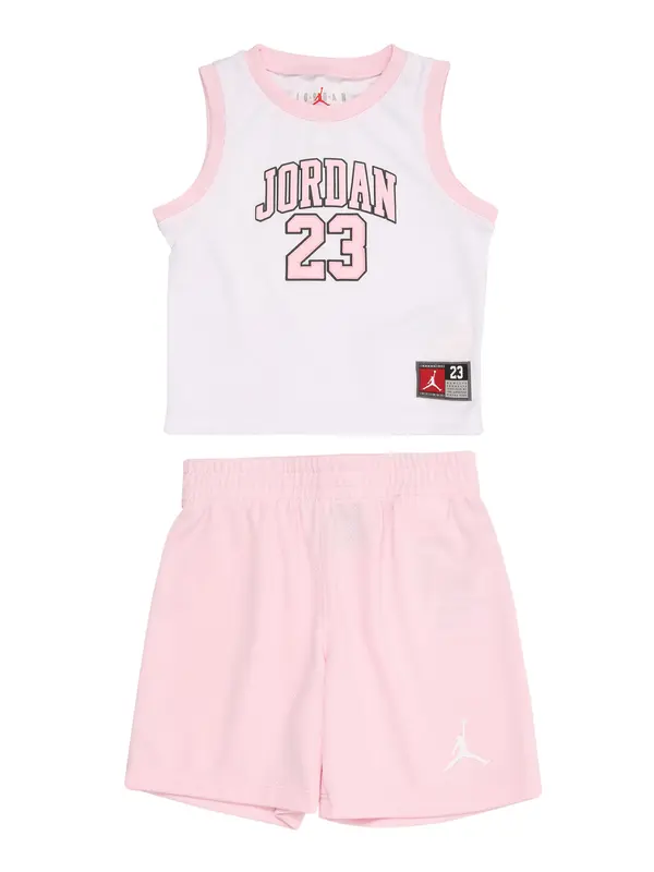 Jordan Jordan Komplet  roza / rubin rdeča / črna / bela