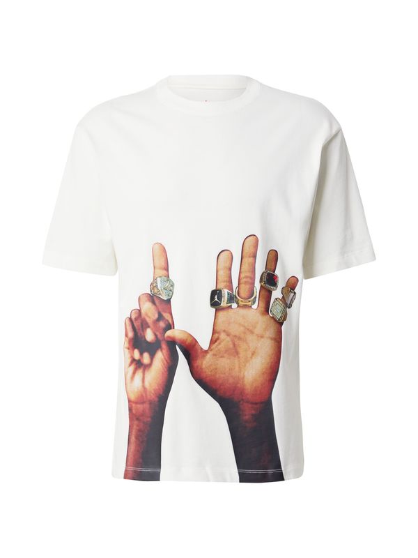 Jordan Jordan Majica  kremna / rjava / črna