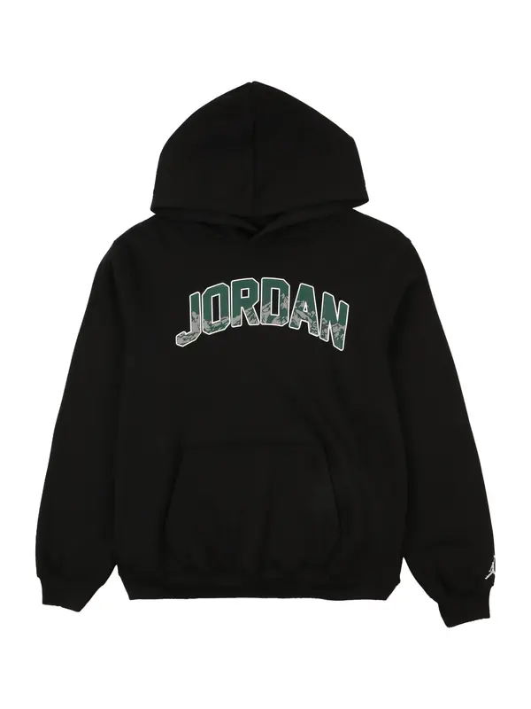 Jordan Jordan Majica  siva / temno zelena / črna
