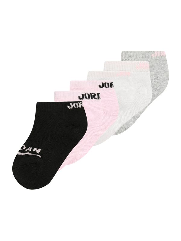 Jordan Jordan Nogavice  svetlo siva / pegasto siva / roza / črna
