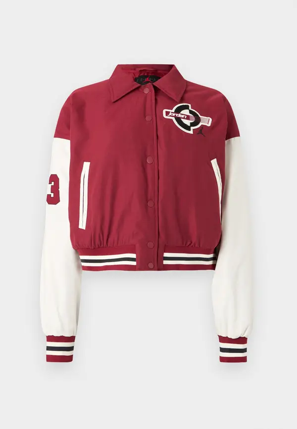 Jordan Jordan Prehodna jakna 'VARSITY'  rdeča / črna / bela