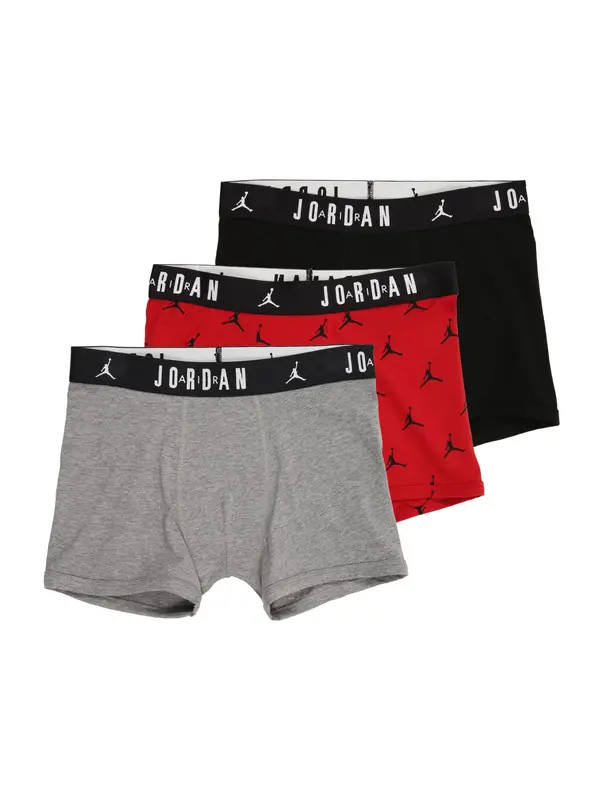 Jordan Jordan Spodnjice 'FLIGHT'  pegasto siva / rdeča / črna