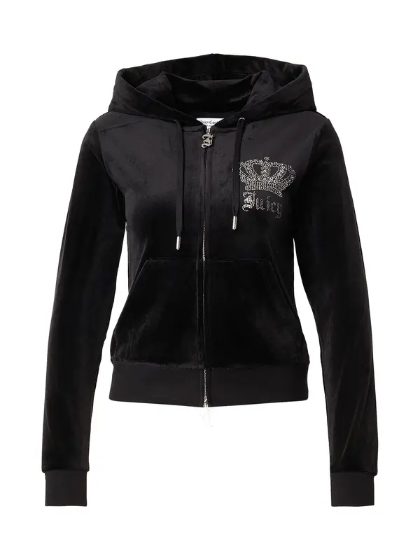 Juicy Couture Juicy Couture Jopa na zadrgo 'Gothic Crown'  črna / transparentna