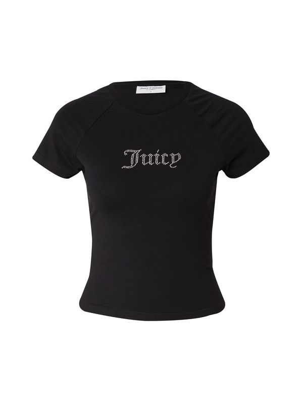 Juicy Couture Juicy Couture Majica  črna / srebrna