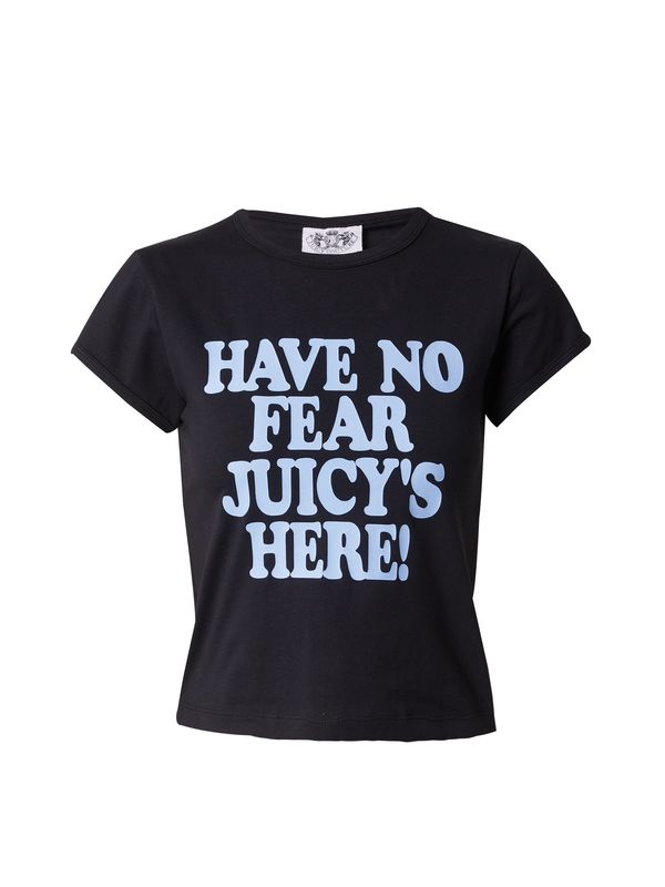 Juicy Couture Juicy Couture Majica 'HAVE NO FEAR'  svetlo modra / črna