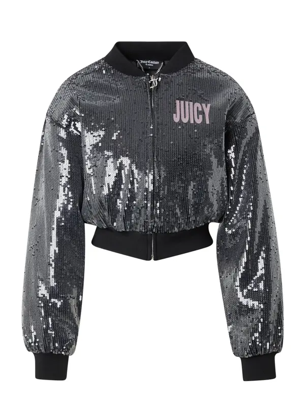 Juicy Couture Juicy Couture Prehodna jakna 'CHOOSE JUICY'  mauve / črna / srebrna