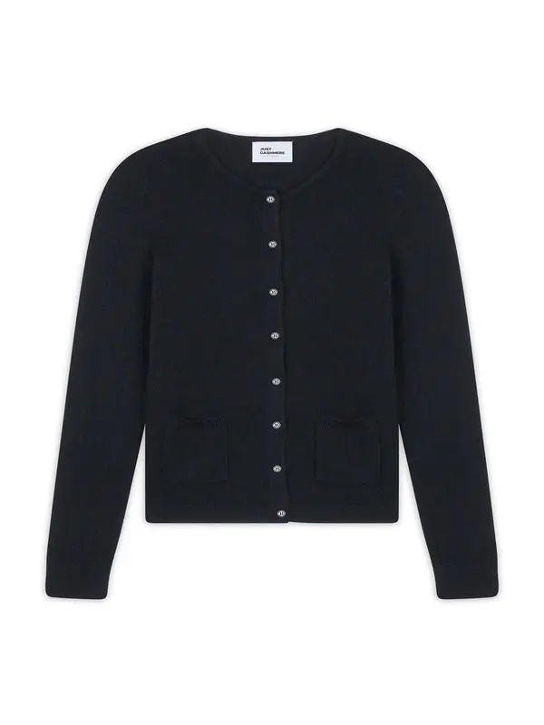 JUST CASHMERE JUST CASHMERE Pletena jopa 'KATHARINE'  črna