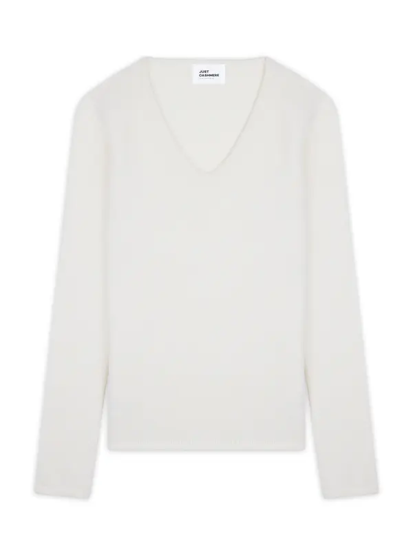 JUST CASHMERE JUST CASHMERE Pulover 'ABBY'  bela