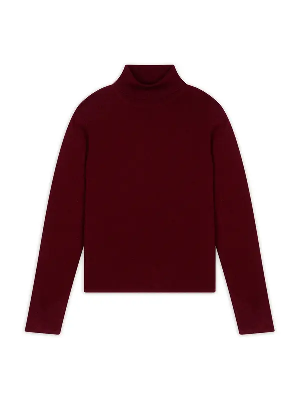 JUST CASHMERE JUST CASHMERE Pulover 'Ava'  vinsko rdeča