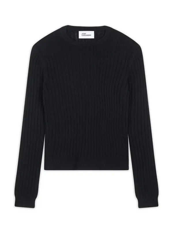JUST CASHMERE JUST CASHMERE Pulover 'AVANA'  črna