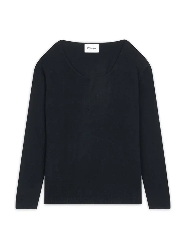 JUST CASHMERE JUST CASHMERE Pulover 'Fiona'  črna