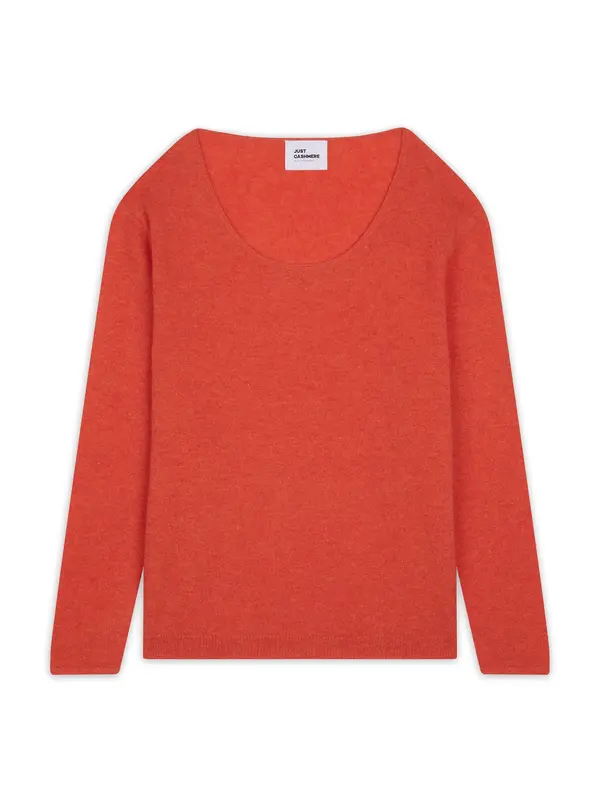JUST CASHMERE JUST CASHMERE Pulover 'FIONA'  oranžna