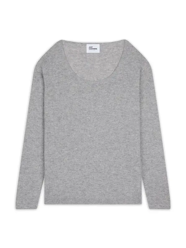 JUST CASHMERE JUST CASHMERE Pulover 'Fiona'  pegasto siva