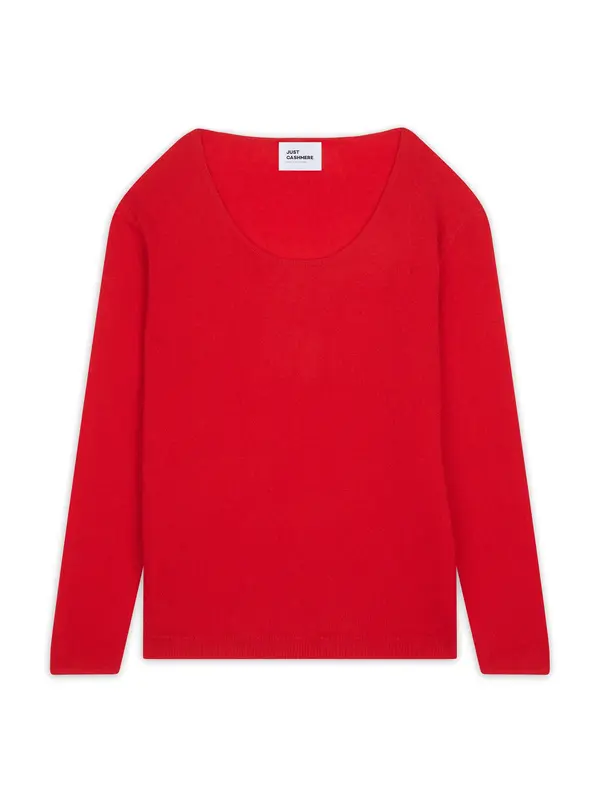 JUST CASHMERE JUST CASHMERE Pulover 'Fiona'  rdeča