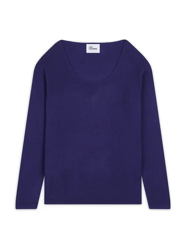 JUST CASHMERE JUST CASHMERE Pulover 'Fiona'  temno modra