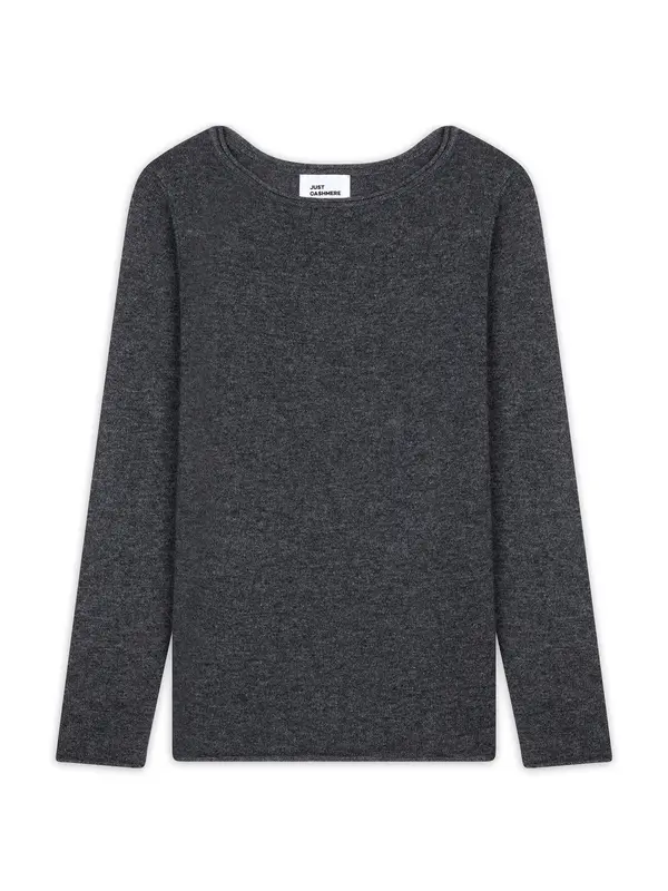 JUST CASHMERE JUST CASHMERE Pulover 'Grace'  pegasto siva