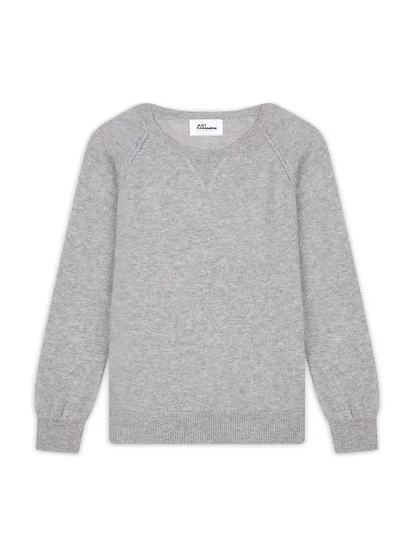 JUST CASHMERE JUST CASHMERE Pulover 'Helen'  pegasto siva