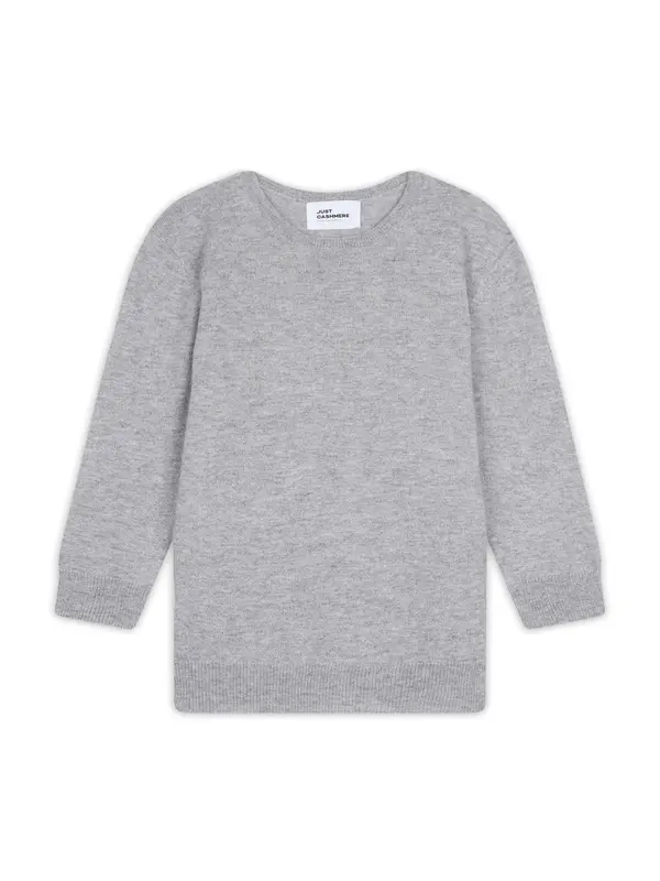 JUST CASHMERE JUST CASHMERE Pulover 'Janice'  pegasto siva