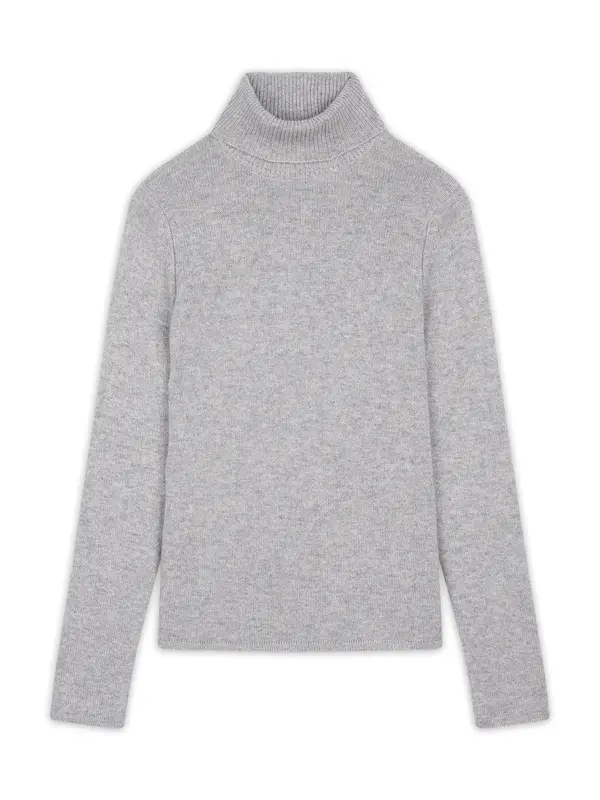 JUST CASHMERE JUST CASHMERE Pulover 'Juni'  pegasto siva