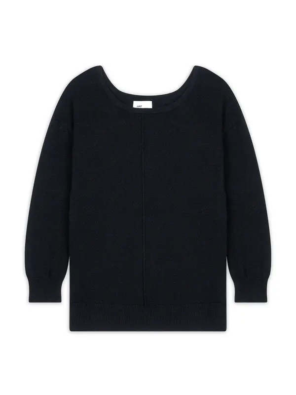 JUST CASHMERE JUST CASHMERE Pulover 'KAREN'  črna