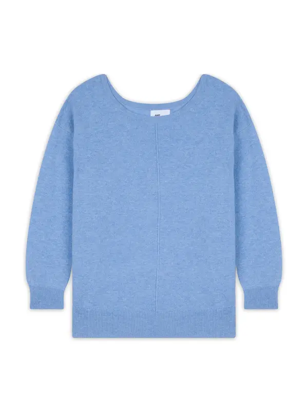 JUST CASHMERE JUST CASHMERE Pulover 'Karen'  nebeško modra