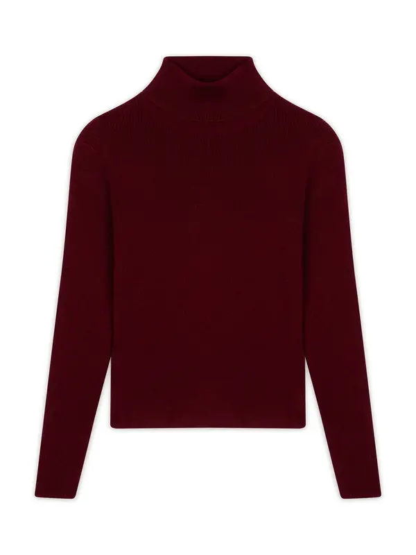 JUST CASHMERE JUST CASHMERE Pulover 'Lanais'  bordo
