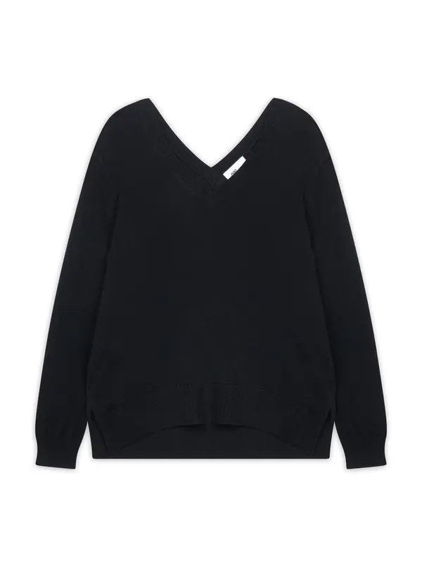 JUST CASHMERE JUST CASHMERE Pulover 'Opal'  črna