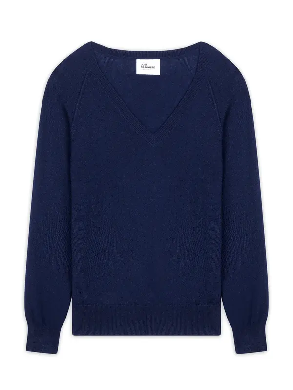 JUST CASHMERE JUST CASHMERE Pulover 'Phoebe'  mornarska