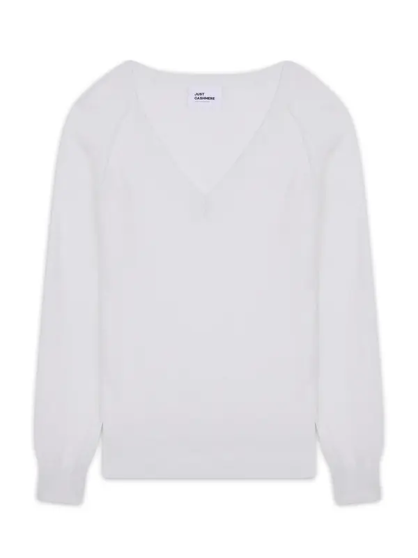 JUST CASHMERE JUST CASHMERE Pulover 'Phoebe'  off-bela