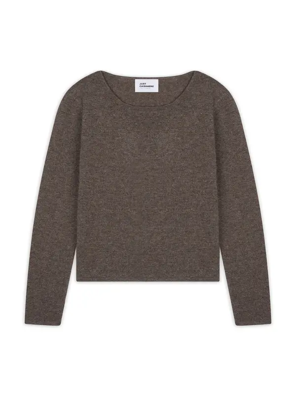 JUST CASHMERE JUST CASHMERE Pulover 'Vivian'  čokolada