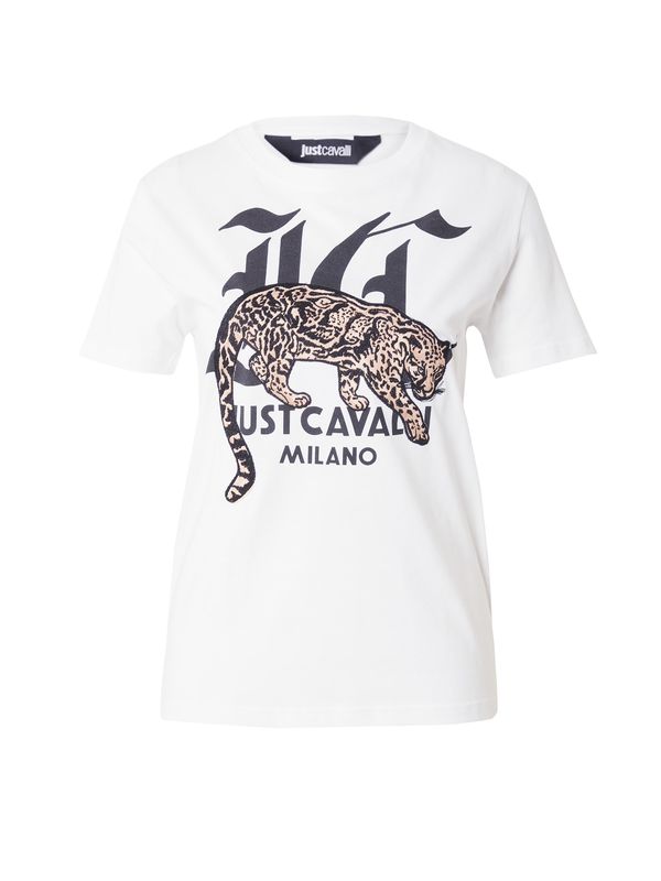 Just Cavalli Just Cavalli Majica  bež / črna / bela