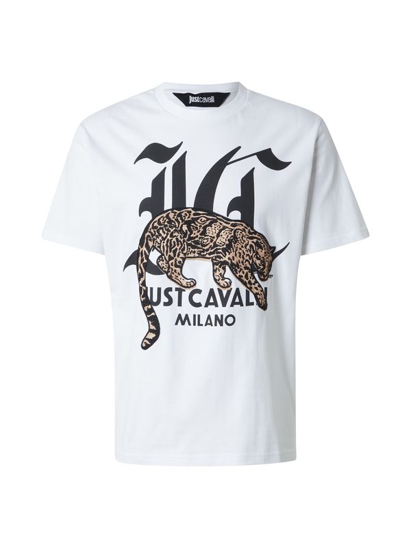 Just Cavalli Just Cavalli Majica 'MAGLIETTE'  bež / črna / bela