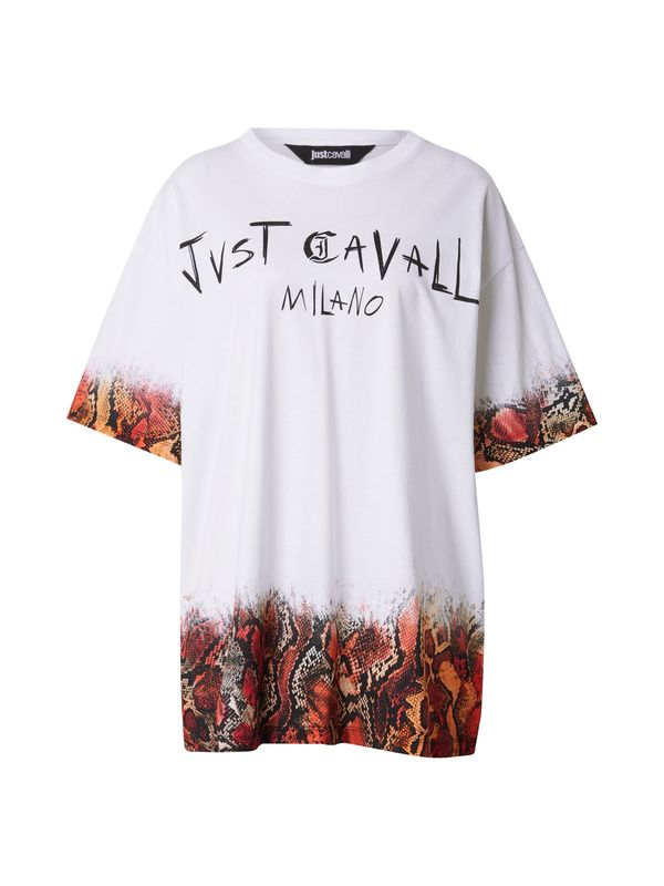 Just Cavalli Just Cavalli Majica  mandarina / ognjeno rdeča / črna / bela