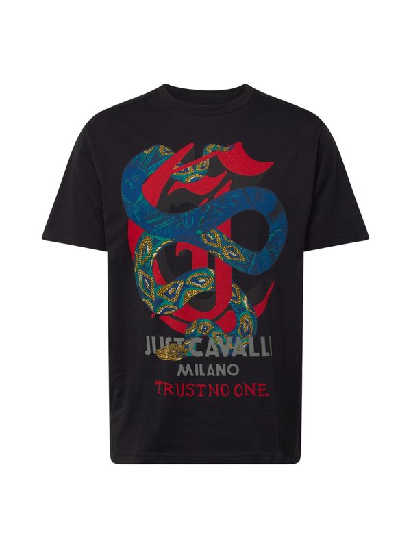 Just Cavalli Just Cavalli Majica  modra / turkizna / rdeča / črna