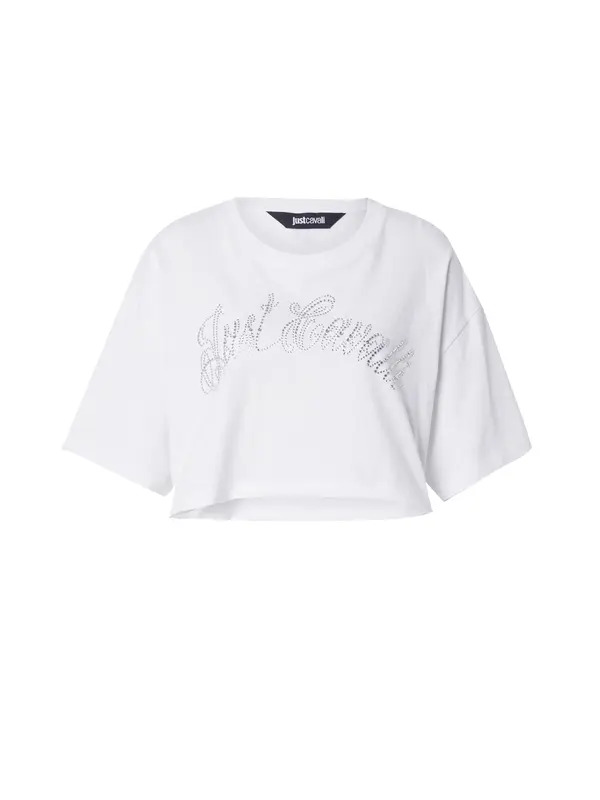 Just Cavalli Just Cavalli Majica  srebrna / bela