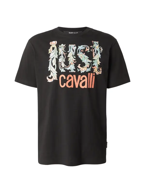 Just Cavalli Just Cavalli Majica  svetlo modra / svetlo zelena / oranžna / črna