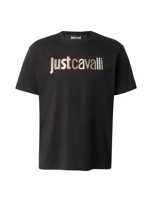 Just Cavalli Just Cavalli Majica  svetlo rjava / črna