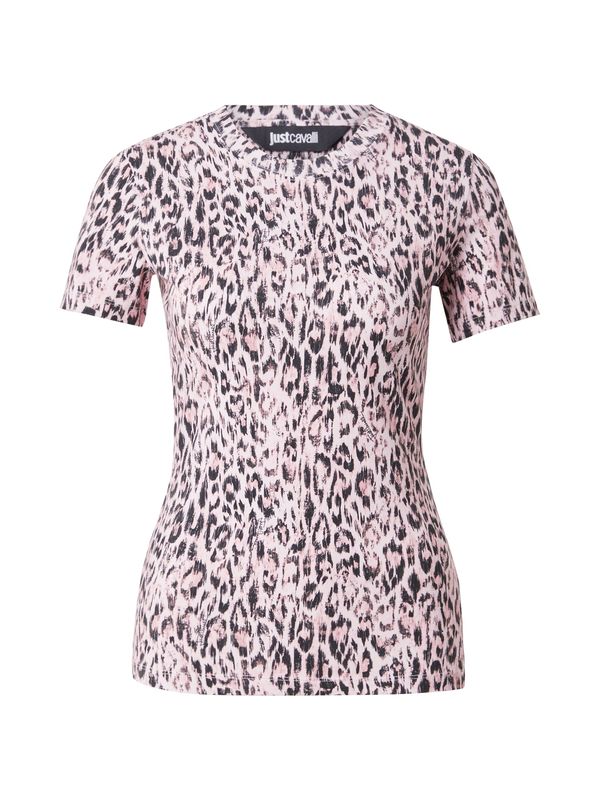 Just Cavalli Just Cavalli Majica  svetlo roza / črna