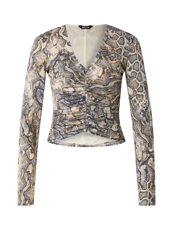 Just Cavalli Just Cavalli Majica  temno bež / temno rjava / črna
