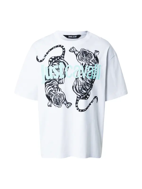 Just Cavalli Just Cavalli Majica 'TIGERS'  voda / črna / bela