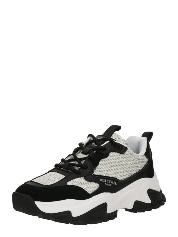 Just Cavalli Just Cavalli Nizke superge 'FONDO JORDIE'  črna / srebrna / bela