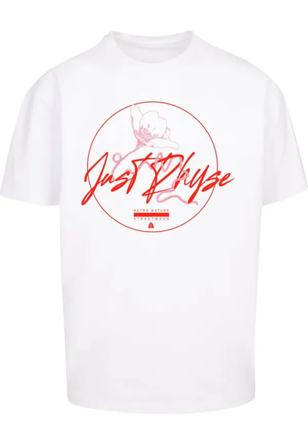 Just Rhyse Just Rhyse Majica 'Full Bloom'  roza / rdeča / bela
