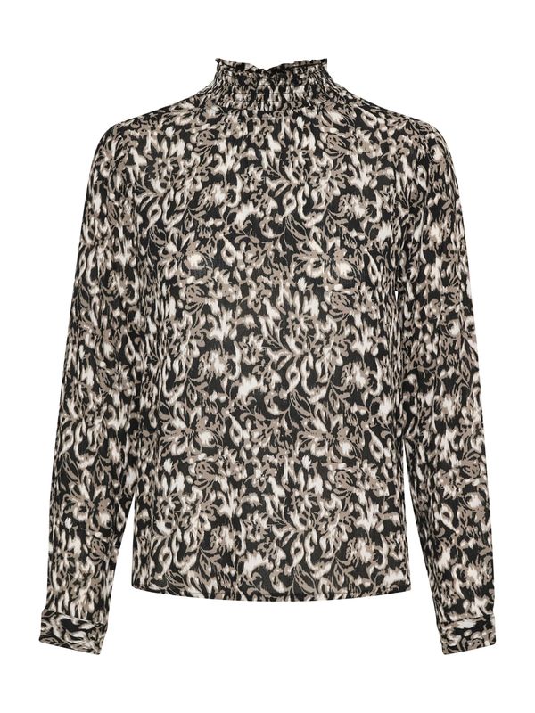 Kaffe Kaffe Bluza 'Amber'  temno bež / črna / bela