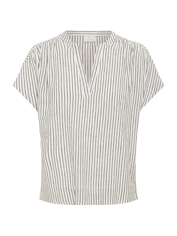 Kaffe Kaffe Bluza 'KAmilia'  siva / bela
