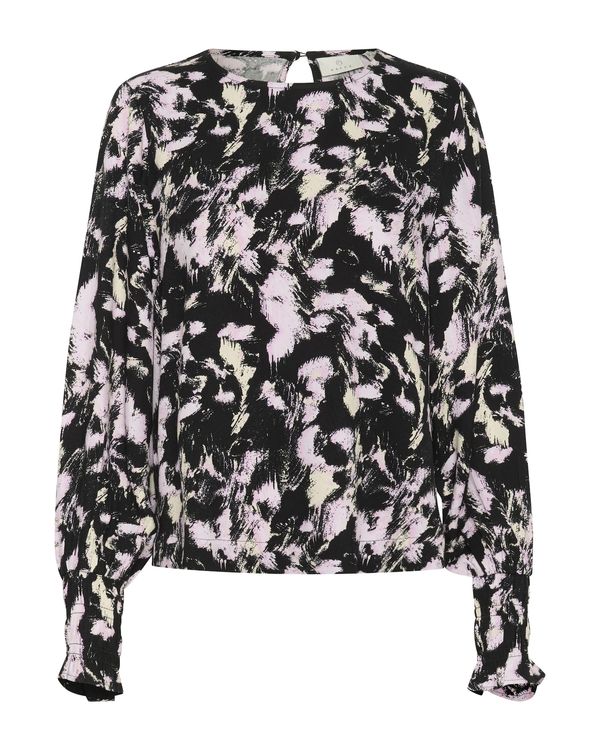 Kaffe Kaffe Bluza 'lura'  roza / črna