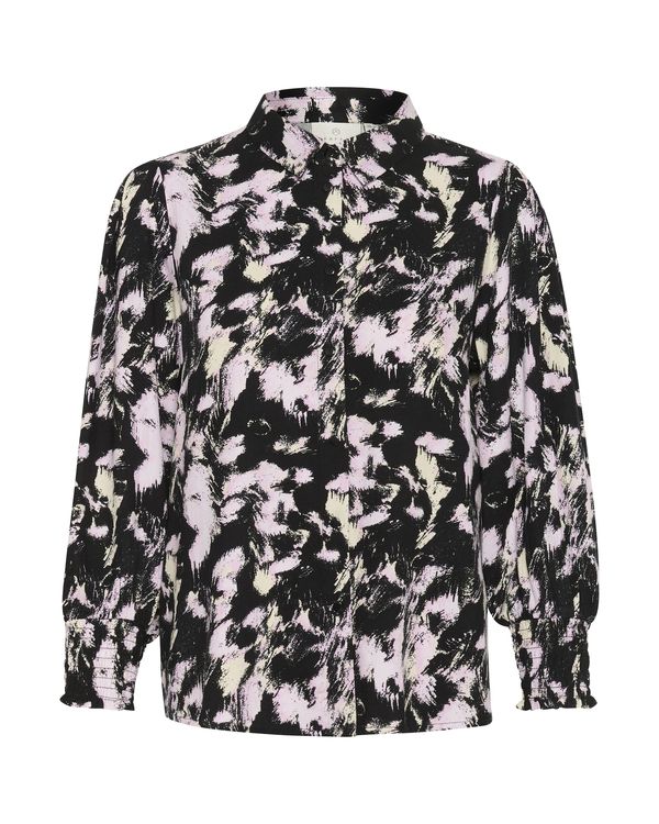 Kaffe Kaffe Bluza 'Lura'  svetlo roza / črna