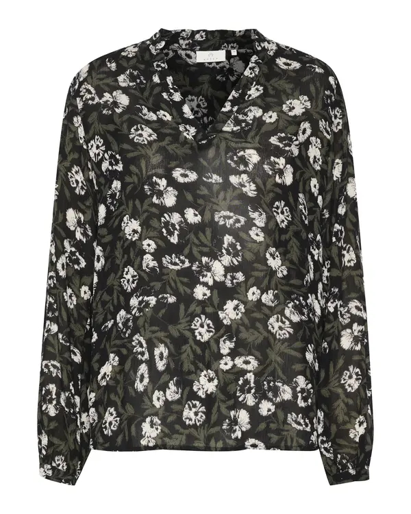 Kaffe Kaffe Bluza 'Margit'  zelena / bela