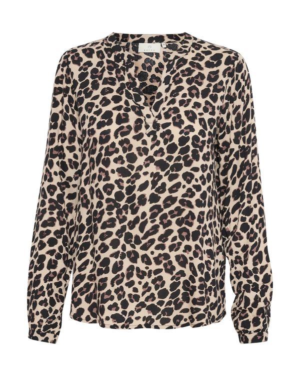 Kaffe Kaffe Bluza 'Marta'  bež / rjava / črna