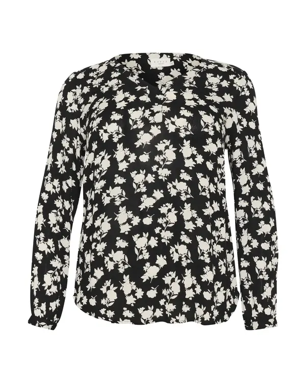 KAFFE CURVE KAFFE CURVE Bluza 'Ami'  črna / off-bela