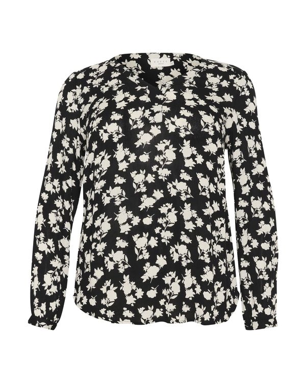 KAFFE CURVE KAFFE CURVE Bluza 'Ami'  črna / off-bela